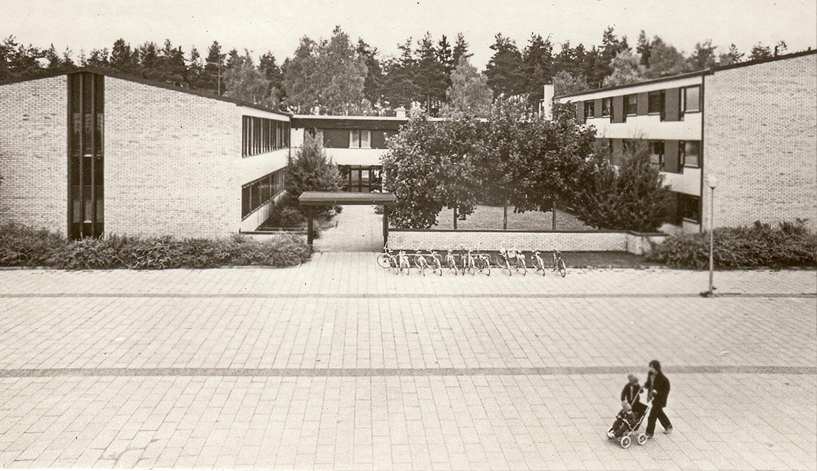 Nya Johannelund i Uppsala efter flytten 1970.