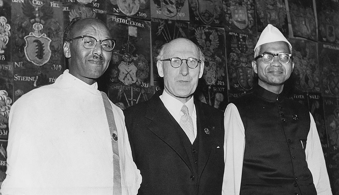 Nils Dahlberg med partners från Eritrea och Indien.